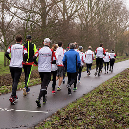 Training in de tuinen van West